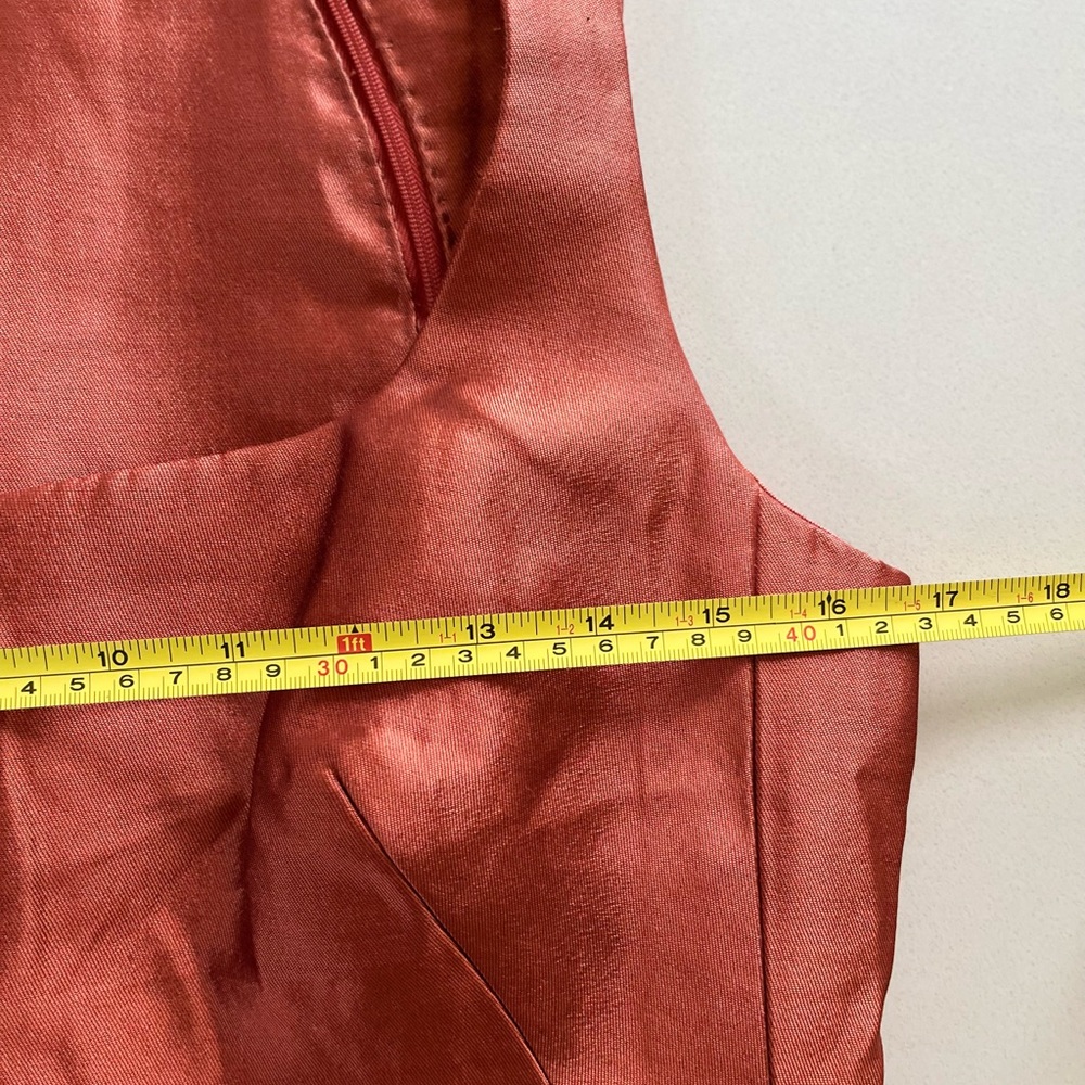 NWOT Chado Ralph Rucchi Salmon Silk Cocktail Dress - size 6 - Picture 10 of 12